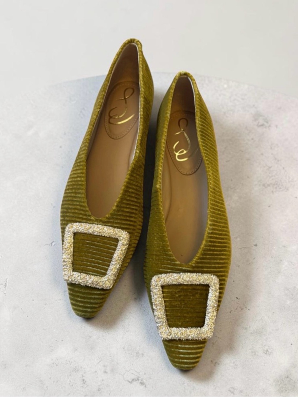 Janina Olive Green Pointed Toe Flat | Sam Edelman | Relove | 8.5